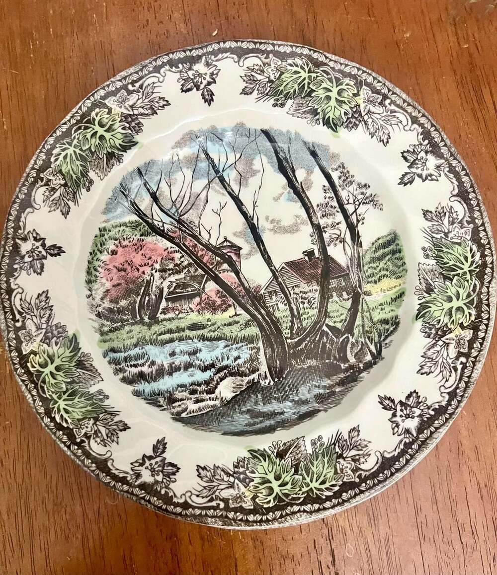 Johnson Brothers The Friendly Village Willow By The Brook Salad Plate